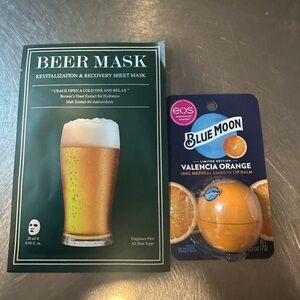 Beer & Blue Moon eos Valencia Orange Lip Balm limited edition NWT